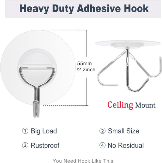 Ceiling Hooks Without Drilling for Easy, Damage-Free Hanging