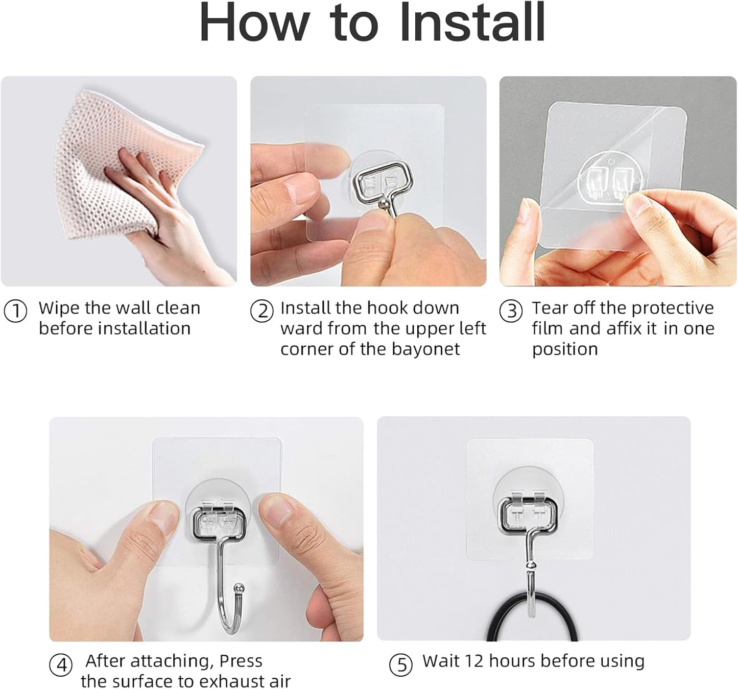 Self Adhesive Chrome Bathroom Hooks