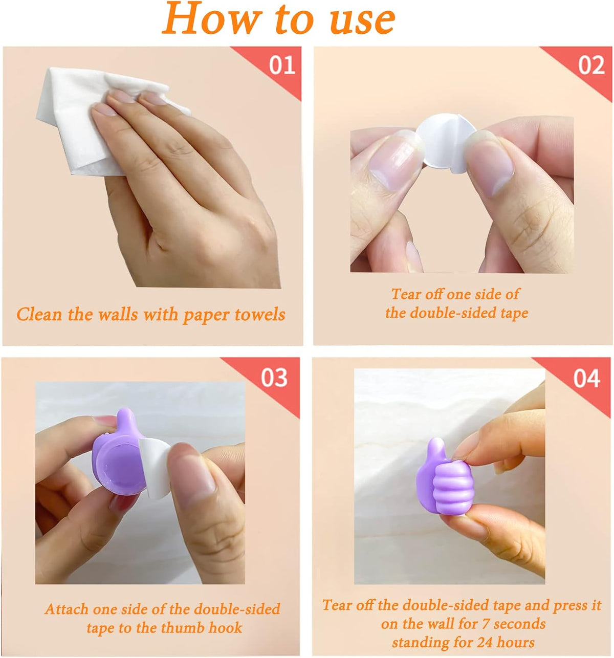 Adhesive Small Hand Hook