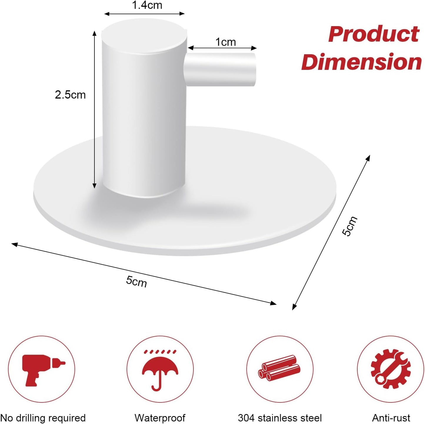 Stick On Hat Hooks & Self Adhesive Hat Hooks