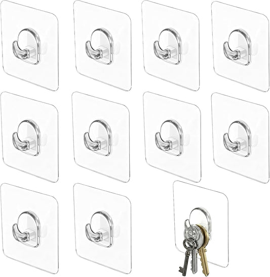 Mini Transparent Adhesive Hooks for Lightweight Wall Hanging