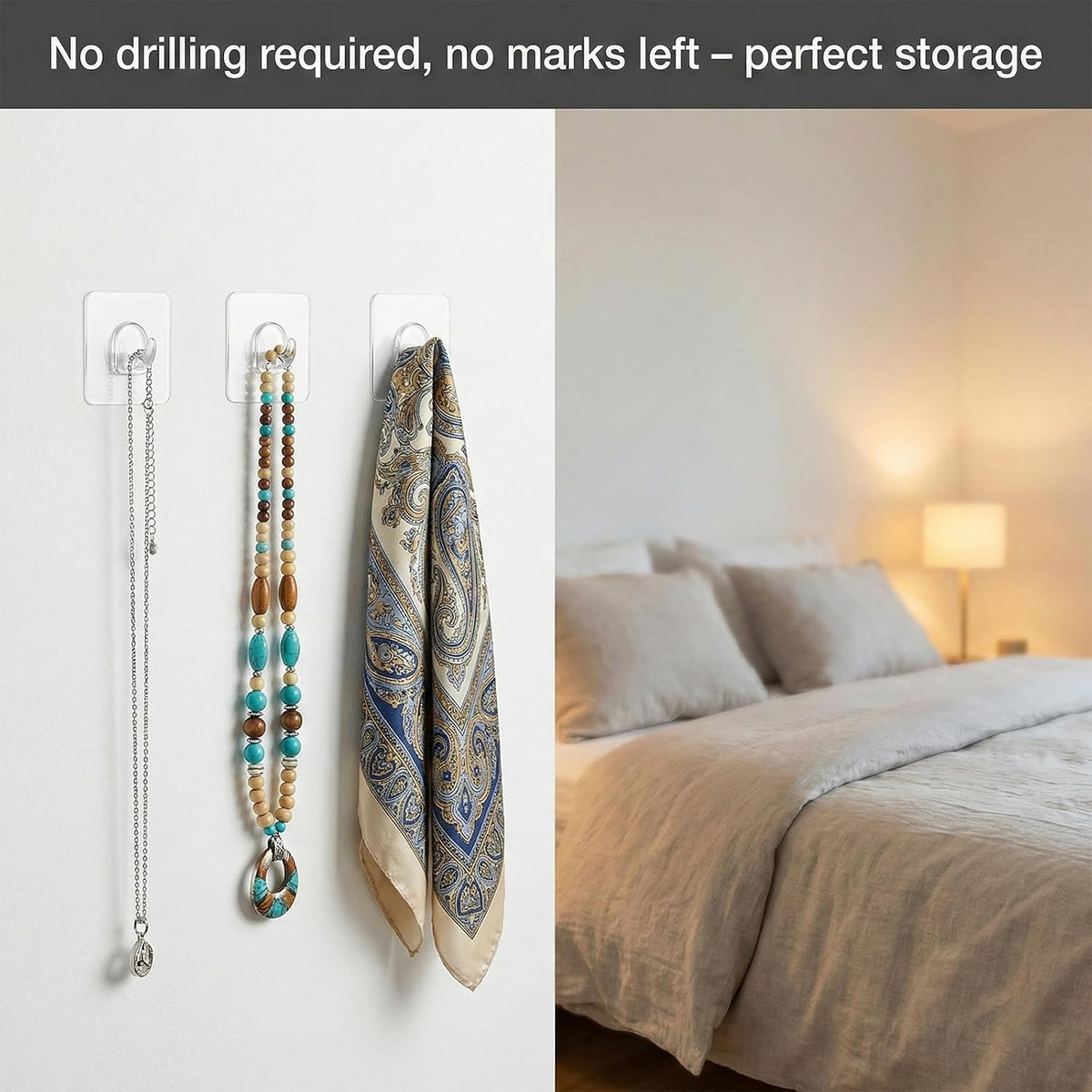 Mini Transparent Adhesive Hooks for Lightweight Wall Hanging