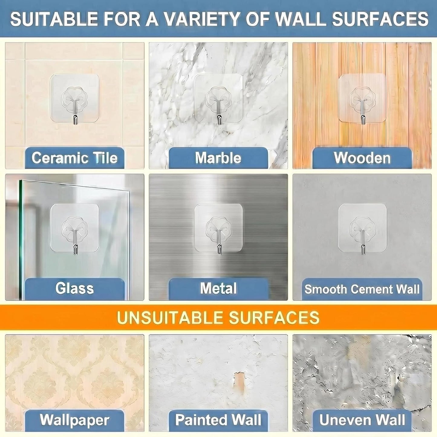 Strong Self Adhesive Coat Hooks