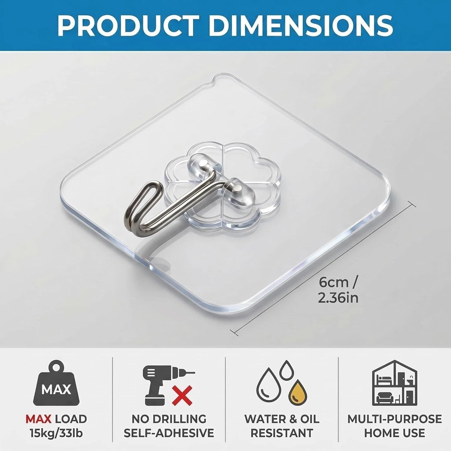 Strong Self Adhesive Coat Hooks
