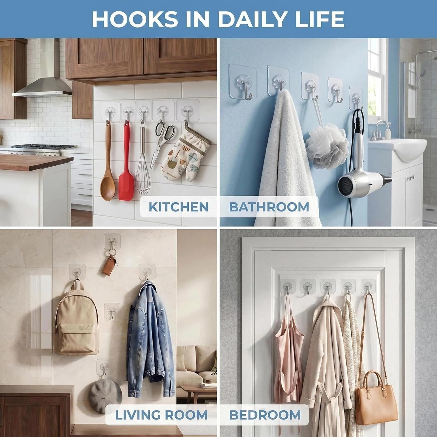 Strong Self Adhesive Coat Hooks