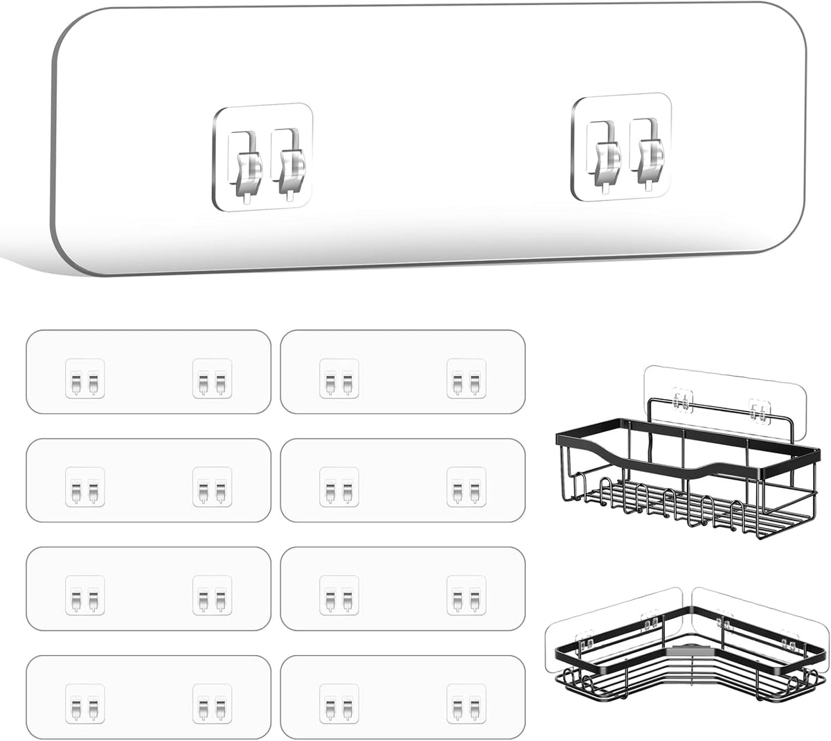 Adhesive Plastic Hooks for Walls
