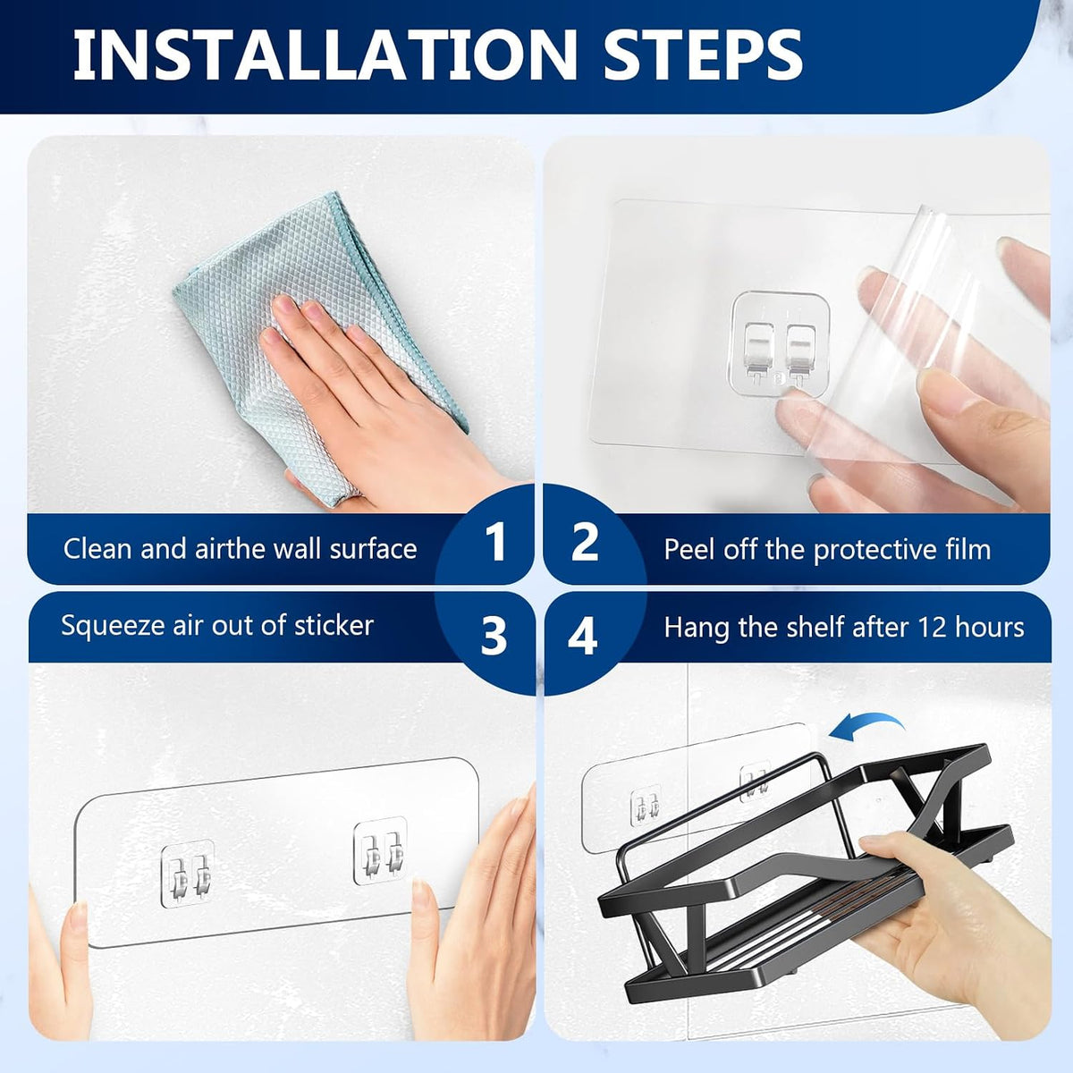 Adhesive Plastic Hooks for Walls
