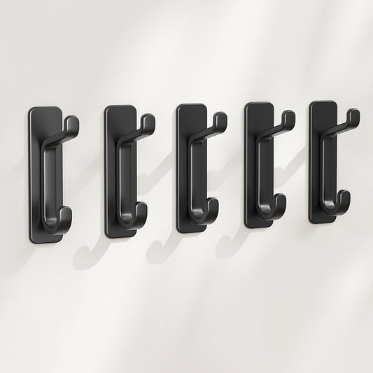 Stainless Steel Adhesive Hooks, 4-Pack, 13 lb Max Load
