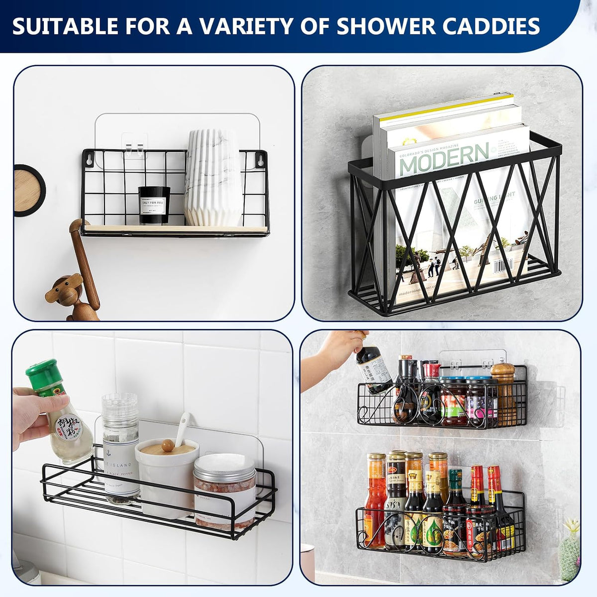 Adhesive Plastic Hooks for Walls