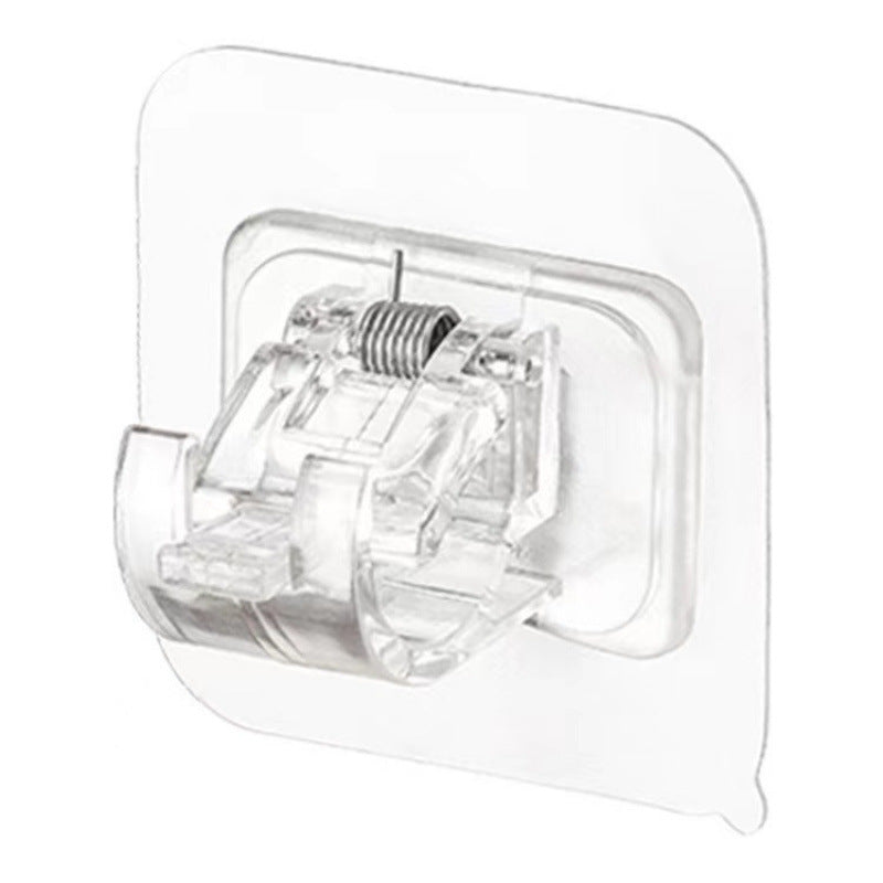 Transparent Curtain Rod Adhesive Hooks for No-Drill Indoor Installation