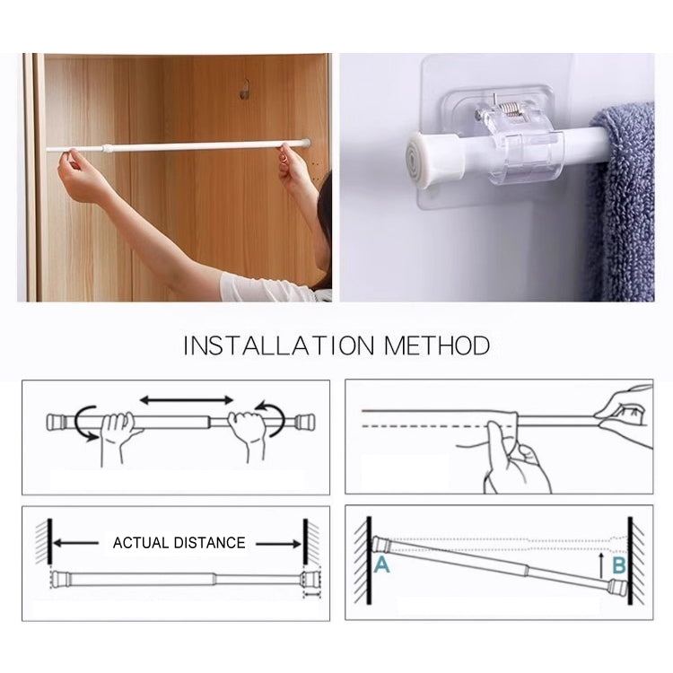 Transparent Curtain Rod Adhesive Hooks for No-Drill Indoor Installation