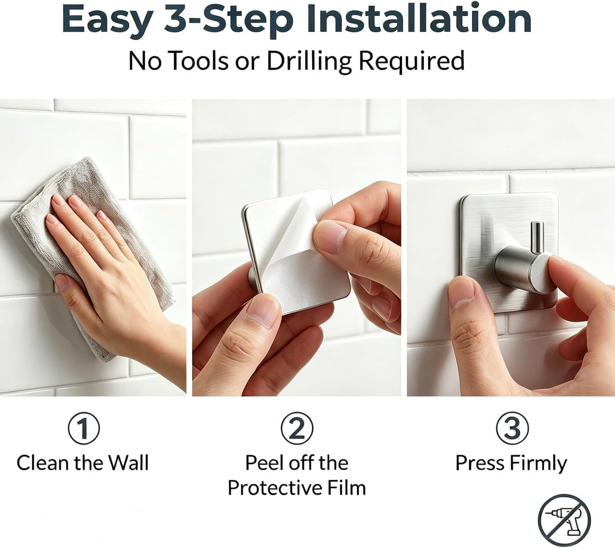 Adhesive Steel Hooks