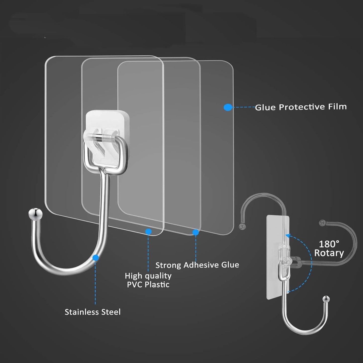 Removable Sticky Wall Hooks