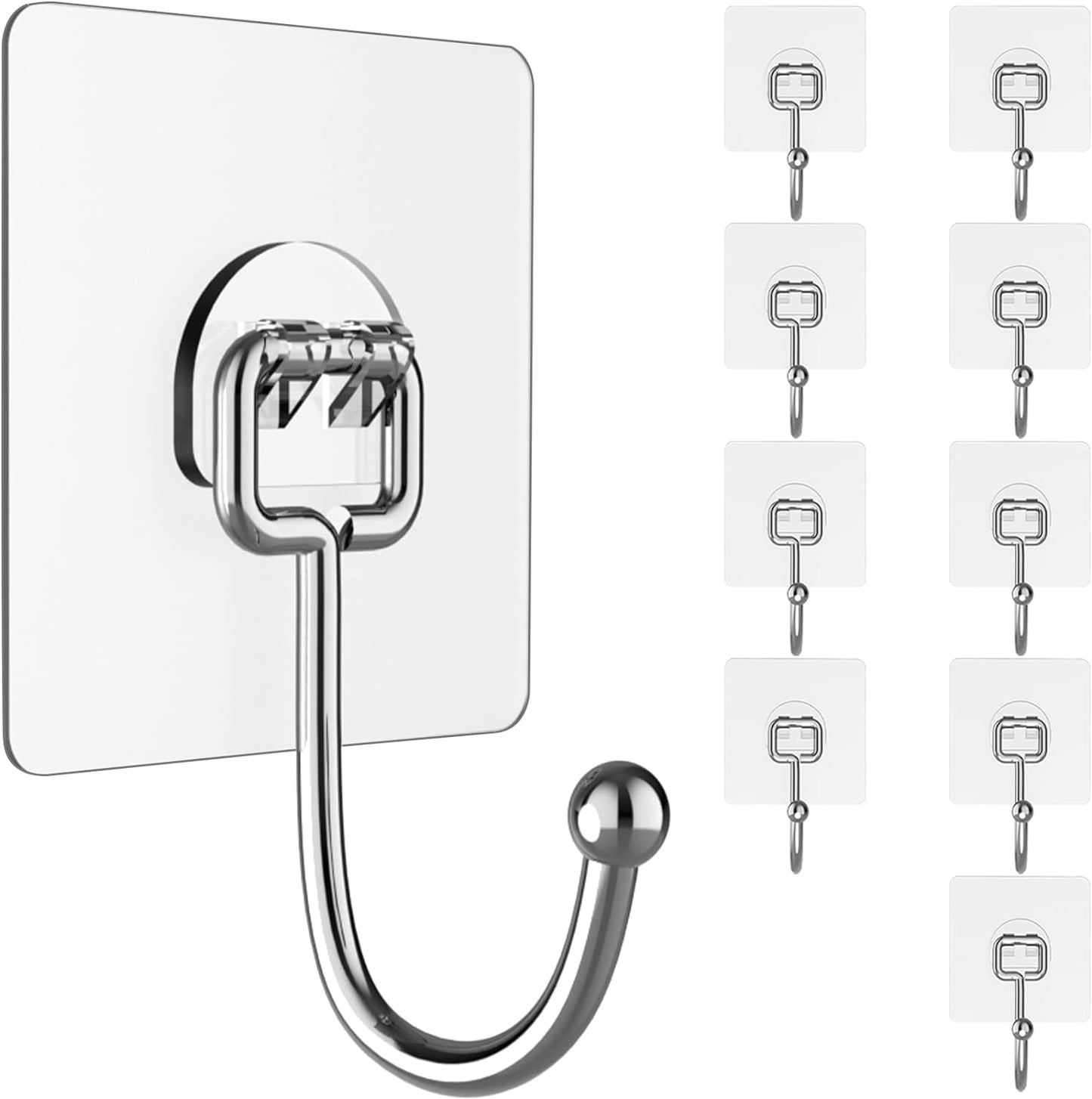 Self Adhesive Chrome Bathroom Hooks