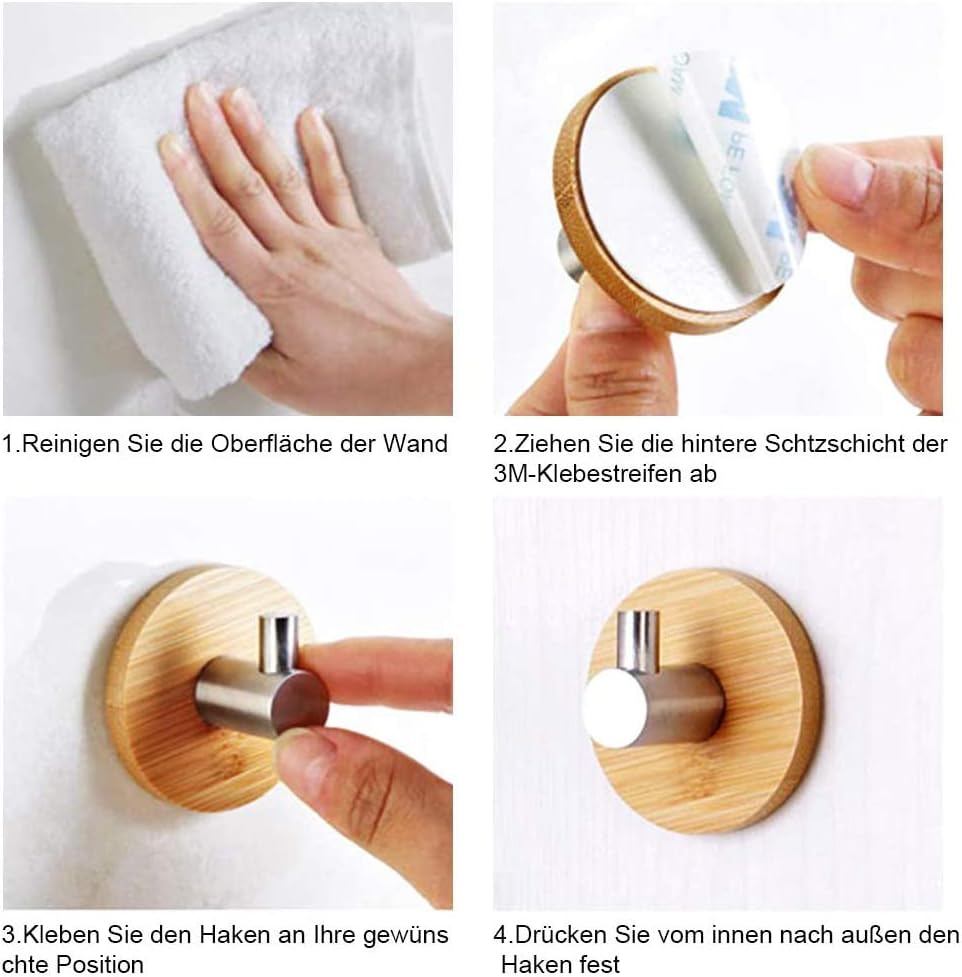 Self Adhesive Wooden Hooks
