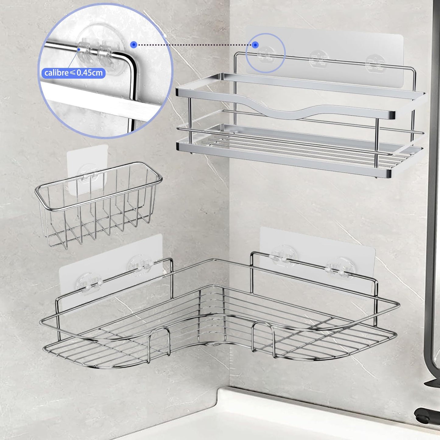 Waterproof Adhesive Shower Hooks